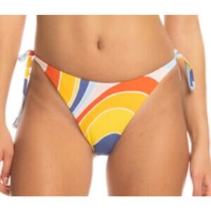Roxy Cheeky High Leg Tie Side Bikini Bottom Palm Cruz XL NWT
